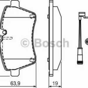 BOSCH 0 986 494 087 - Bremsbelagsatz, Scheibenbremse (Nachtexpress)