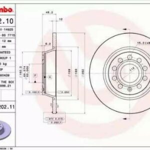 Brembo 08.A202.11 - Bremsscheibe (Nachtexpress)