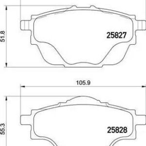 Brembo P 61 124 - Bremsbelagsatz, Scheibenbremse (Nachtexpress)