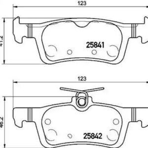 Brembo P 61 121 - Bremsbelagsatz, Scheibenbremse (Nachtexpress)