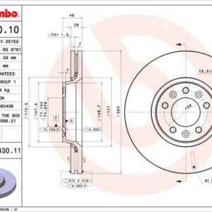 Brembo 09.A430.11 - Bremsscheibe (Nachtexpress)