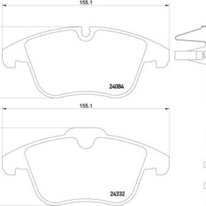 Brembo P 61 106 - Bremsbelagsatz, Scheibenbremse (Nachtexpress)