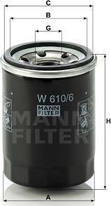 Mann-Filter W 610/6 - Ölfilter (Nachtexpress)