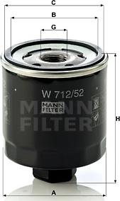 Mann-Filter W 712/52 - Ölfilter (Nachtexpress)