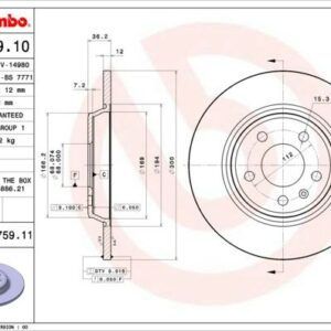 Brembo 08.A759.11 - Bremsscheibe (Nachtexpress)