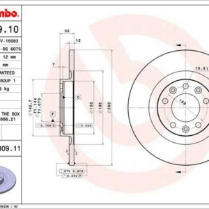 Brembo 08.C309.11 - Bremsscheibe (Nachtexpress)