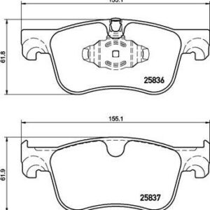 Brembo P 61 116 - Bremsbelagsatz, Scheibenbremse (Nachtexpress)
