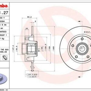 Brembo 08.B391.27 - Bremsscheibe (Nachtexpress)