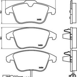 Brembo P 85 112 - Bremsbelagsatz, Scheibenbremse (Nachtexpress)