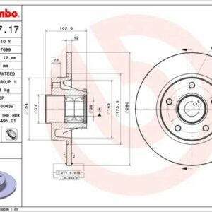 Brembo 08.9597.17 - Bremsscheibe (Nachtexpress)