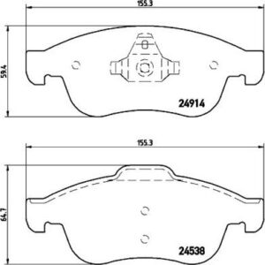 Brembo P 68 050 - Bremsbelagsatz, Scheibenbremse (Nachtexpress)