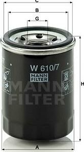 Mann-Filter W 610/7 - Ölfilter (Nachtexpress)