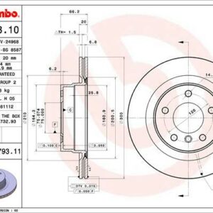 Brembo 09.9793.11 - Bremsscheibe (Nachtexpress)