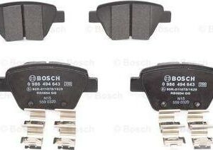 BOSCH 0 986 494 643 - Bremsbelagsatz, Scheibenbremse (Nachtexpress)