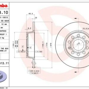 Brembo 08.B413.11 - Bremsscheibe (Nachtexpress)