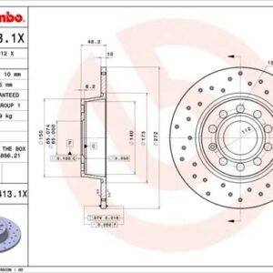 Brembo 08.B413.1X - Bremsscheibe (Nachtexpress)