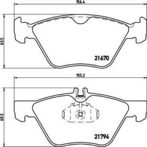 Brembo P 50 026 - Bremsbelagsatz, Scheibenbremse (Nachtexpress)