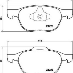 Brembo P 24 061 - Bremsbelagsatz, Scheibenbremse (Nachtexpress)