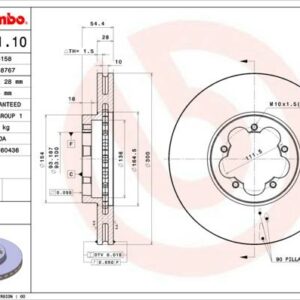 Brembo 09.A531.10 - Bremsscheibe (Nachtexpress)