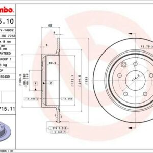 Brembo 08.A715.11 - Bremsscheibe (Nachtexpress)