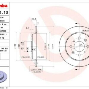 Brembo 08.B602.10 - Bremsscheibe (Nachtexpress)