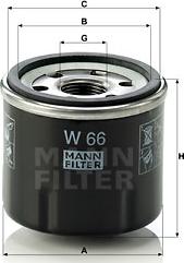 Mann-Filter W 66 - Ölfilter (Nachtexpress)