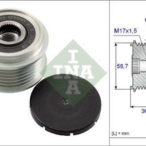 INA 535 0098 10 - Riemenscheibe, Generator (Nachtexpress)