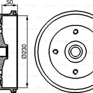BOSCH 0 986 477 030 - Bremstrommel (Nachtexpress)