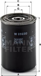 Mann-Filter W 816/80 - Ölfilter (Nachtexpress)