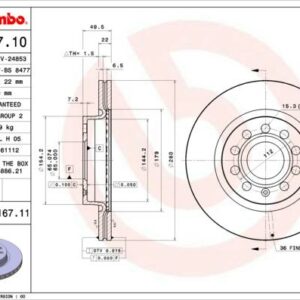 Brembo 09.9167.11 - Bremsscheibe (Nachtexpress)
