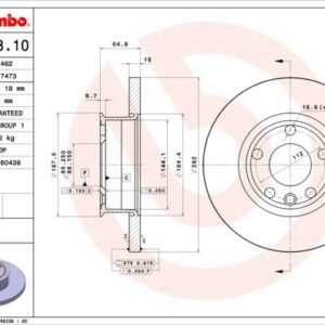 Brembo 08.5768.10 - Bremsscheibe (Nachtexpress)