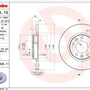 Brembo 08.C308.11 - Bremsscheibe (Nachtexpress)