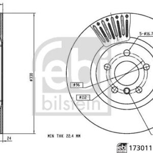 Febi Bilstein 173011 - Bremsscheibe (Nachtexpress)