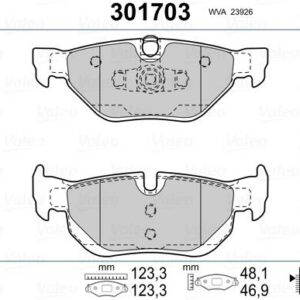 Valeo 301703 - Bremsbelagsatz, Scheibenbremse (Nachtexpress)