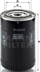 Mann-Filter W 940/44 - Ölfilter (Nachtexpress)