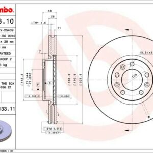 Brembo 09.C133.11 - Bremsscheibe (Nachtexpress)