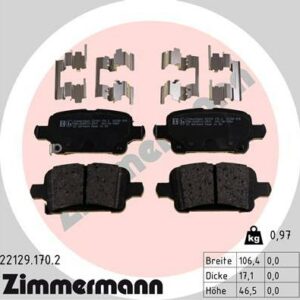 Zimmermann 22129.170.2 - Bremsbelagsatz, Scheibenbremse (Nachtexpress)