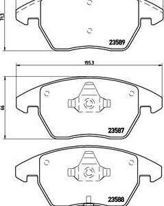 Brembo P 85 075 - Bremsbelagsatz, Scheibenbremse (Nachtexpress)