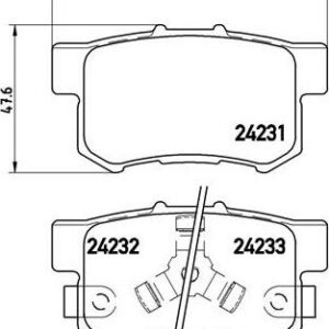 Brembo P 28 051 - Bremsbelagsatz, Scheibenbremse (Nachtexpress)