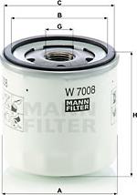 Mann-Filter W 7008 - Ölfilter (Nachtexpress)