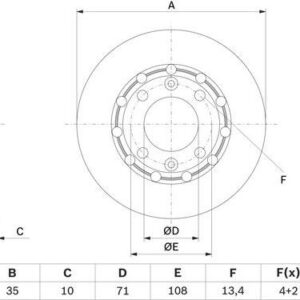 BOSCH 0 986 479 H15 - Bremsscheibe (Nachtexpress)