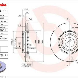 Brembo 09.C760.11 - Bremsscheibe (Nachtexpress)