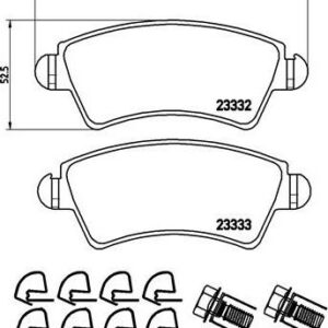 Brembo P 61 067 - Bremsbelagsatz, Scheibenbremse (Nachtexpress)