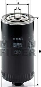 Mann-Filter W 950/4 - Ölfilter (Nachtexpress)