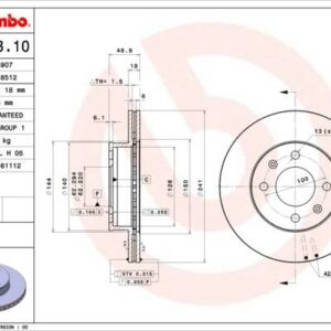 Brembo 09.9503.10 - Bremsscheibe (Nachtexpress)