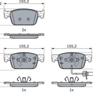 BOSCH 0 986 424 433 - Bremsbelagsatz, Scheibenbremse (Nachtexpress)