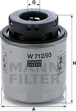 Mann-Filter W 712/93 - Ölfilter (Nachtexpress)