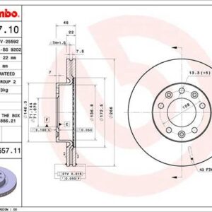 Brembo 09.C657.11 - Bremsscheibe (Nachtexpress)