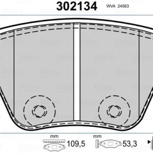Valeo 302134 - Bremsbelagsatz, Scheibenbremse (Nachtexpress)