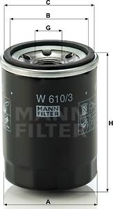 Mann-Filter W 610/3 - Ölfilter (Nachtexpress)
